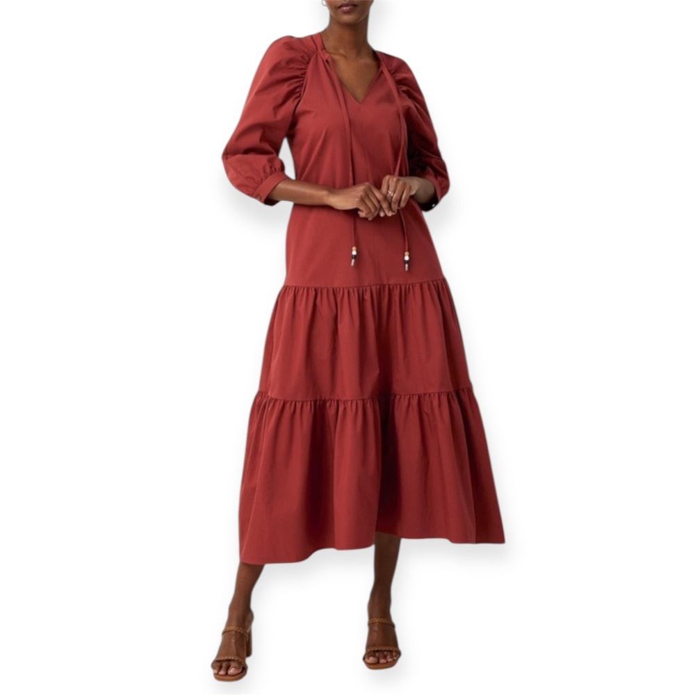 Boss Depera Rust Midi Dress Size 12